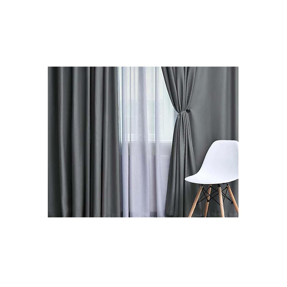 Superior Solid Insulated Blackout Grommet Curtains 52" x 108" Gray